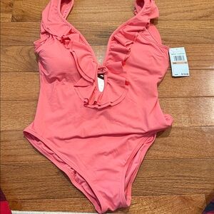 Ruffled Pink One-Piece Swimsuit